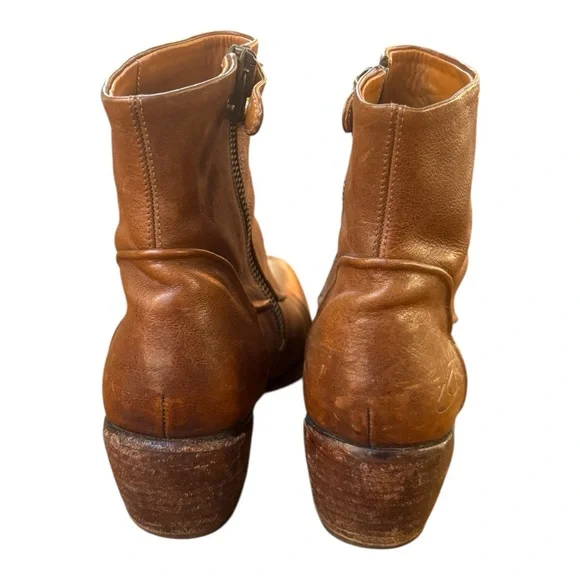 John Fluevog Passage Preet Brown Leather Ankle Boots - Picture 4 of 8